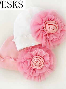 Newborn Baby Hats Cute Flower Hat Beanie Toddler Girls