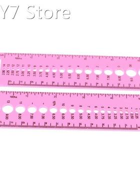 2pcs All In One Measure Ruler For Knitting Needles 2.0-10.0m