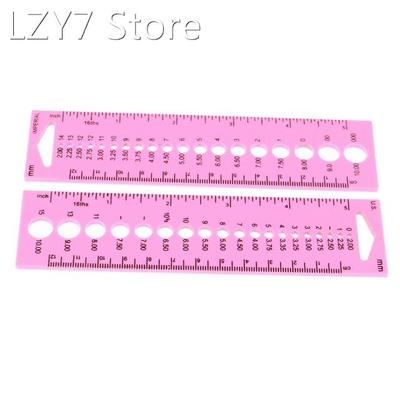 2pcs All In One Measure Ruler For Knitting Needles 2.0-10.0m