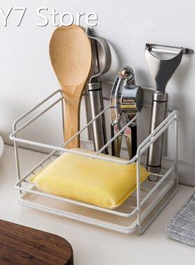 Sponge Holder Soap Drain Storage Rack Kitchen Sink Organizer