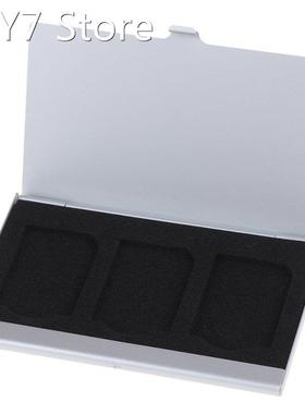3in1 Aluminum Alloy SIM Card Holder Memory Card Storage Case