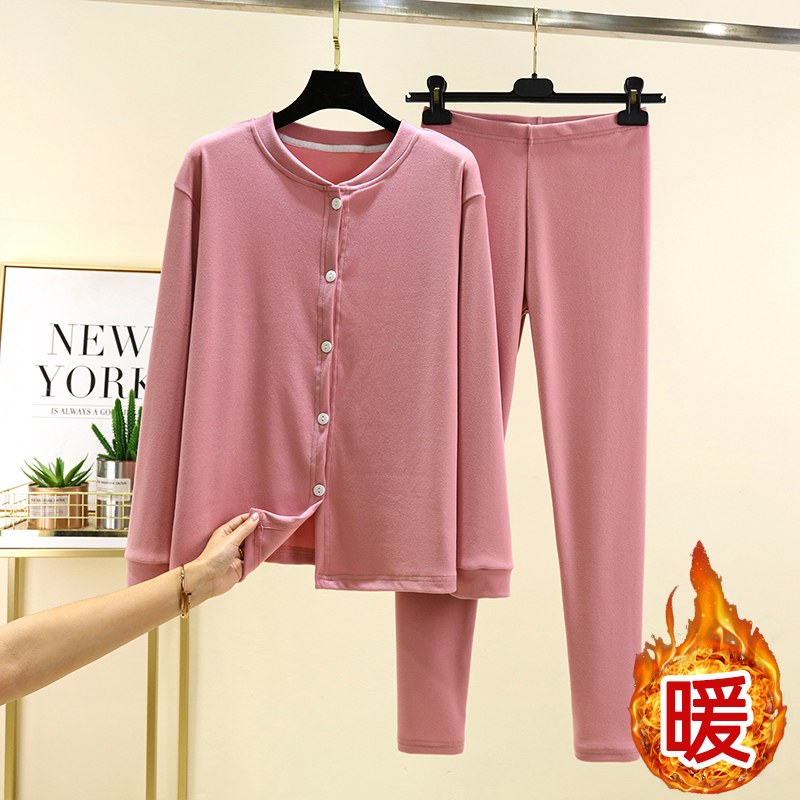 加厚德绒保暖家居服女冬季