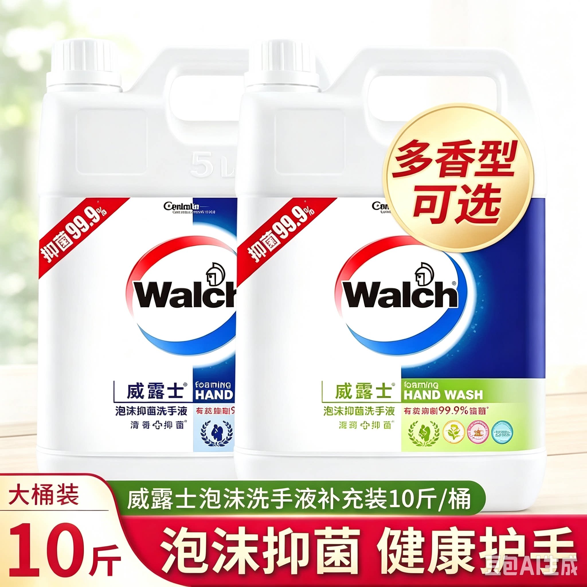 威露士洗手液泡沫抑菌健康呵护5L