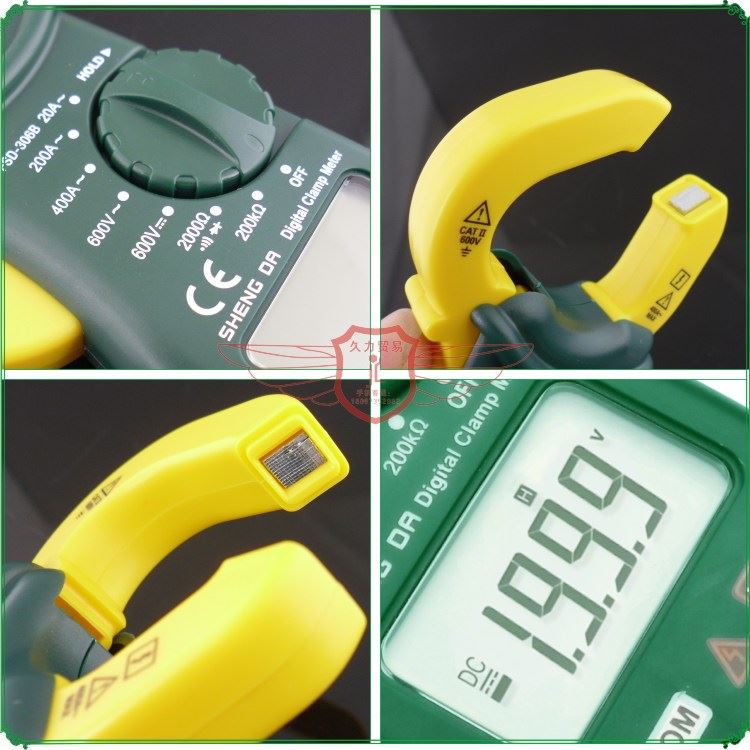 。工具306B数字钳型表钳形万用表数显电流表电流测量器包邮_虎窝淘