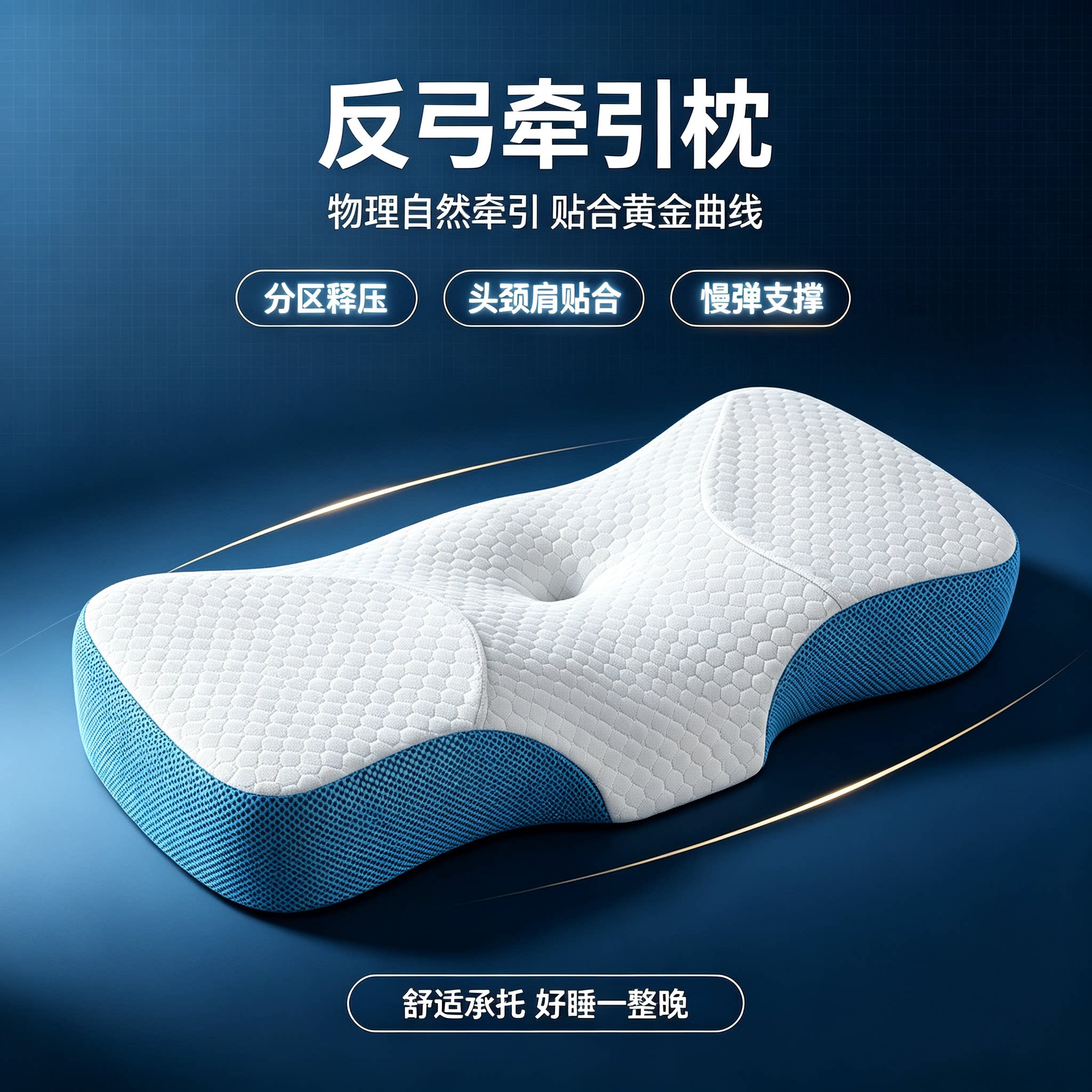 德国护颈椎枕头反弓护颈枕深睡