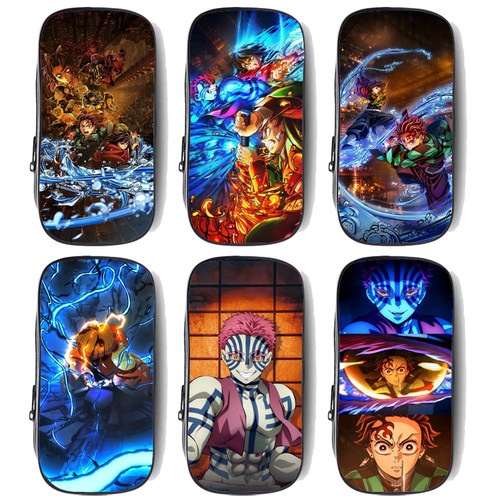 富冈义勇蝴蝶忍鬼灭之刃无限城篇炭治郎祢豆子校园学生文具盒笔袋