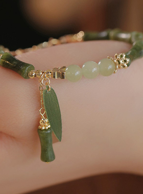 新中式竹节闺蜜手链女学生ins清新简约小众百搭高颜值