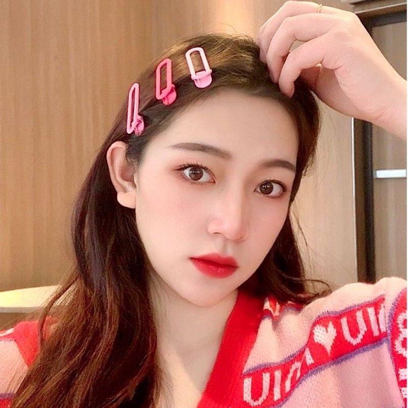 2024年彩色发夹女侧边夹磨砂鸭嘴夹发卡网红刘海碎发夹子头饰D3