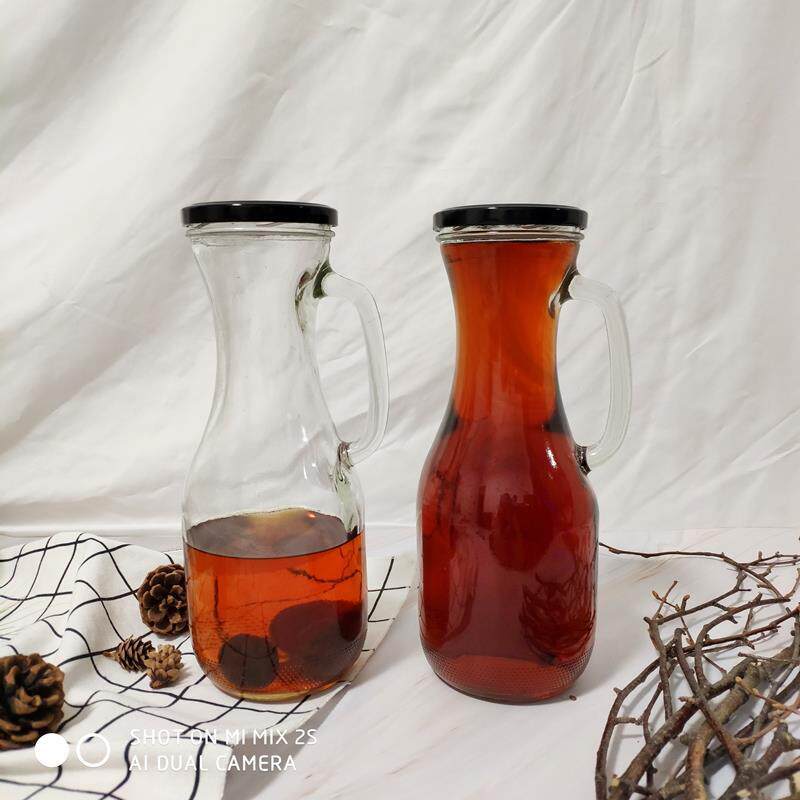 果汁瓶葡萄酒空牛奶包邮泡1.5罐玻璃带饮料瓶子家用酿酒L带盖酒瓶