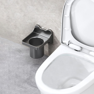 马桶刷底座置物架免打孔壁挂沥水不积水放置盒子厕所专用收纳神器