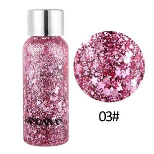 Glitter eye shadow for nightclub stage makeup Gel body lotio