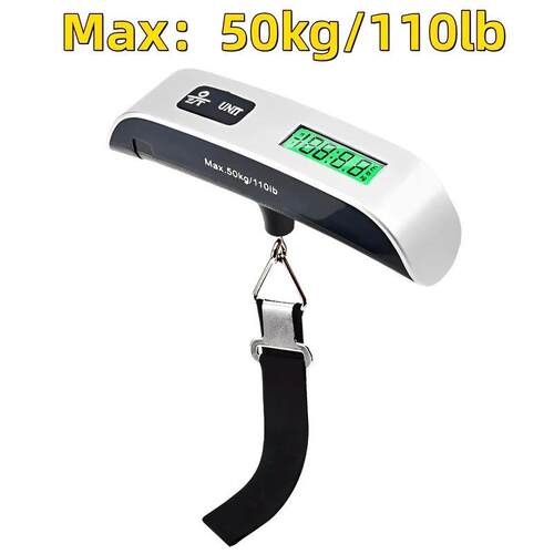 50kg/110lb Portable Electronic Hand Luggage Scale LCD Digita