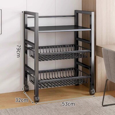 Kitchen storage rack bathroom Shelf Trolley iron shelves