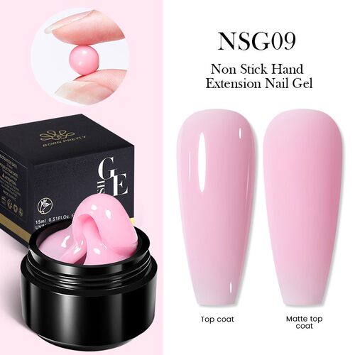 BORN PRETTY 15ML Non Stick Hand Solid Extension Nail Gel Cle