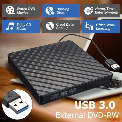External DVD/CD RW Writer Drive Laptop Burner Reader Player