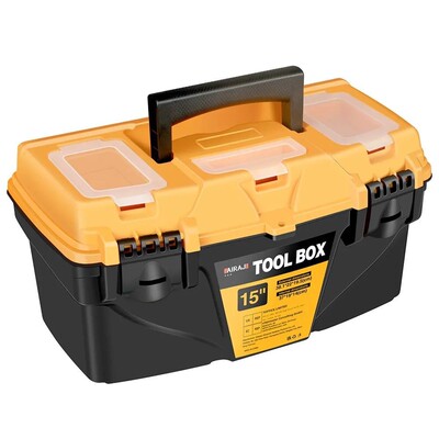 AIRAJ 13/15 Inch Hardware Toolbox, Plastic Thick Combination