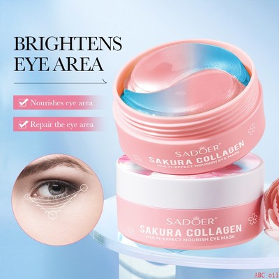 60Pcs Sakura Eye Mask Patches Anti Age Fade Dark樱花眼膜贴