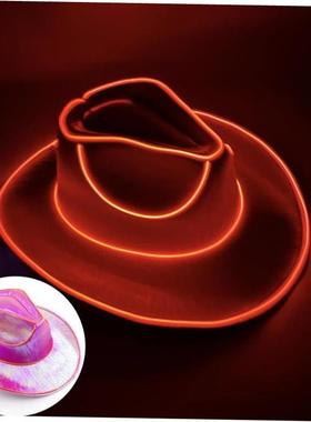 Wireless Disco Luminous Led Bride Cowgirl Hat Glowing Light
