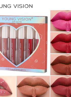 6 color set lip gloss 6色套装唇彩1支镜面唇彩+5支雾面唇釉