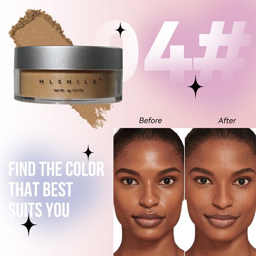 Pink Glitter Setting Powder 4 Color Long Lasting Oil Control