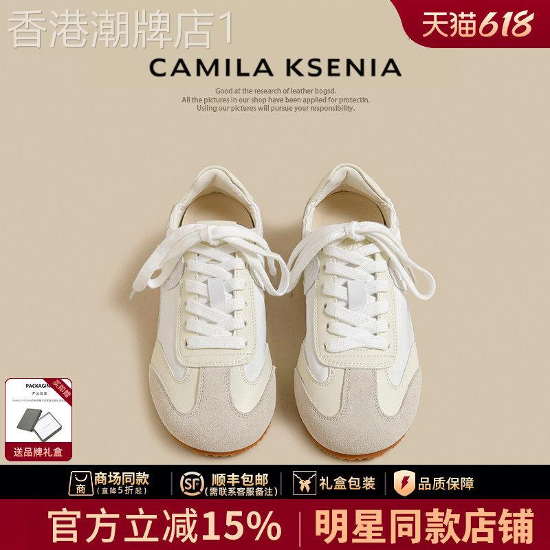 官网小c&k旗舰店2026夏季新款阿甘鞋女平底芭蕾舞鞋休闲德训鞋