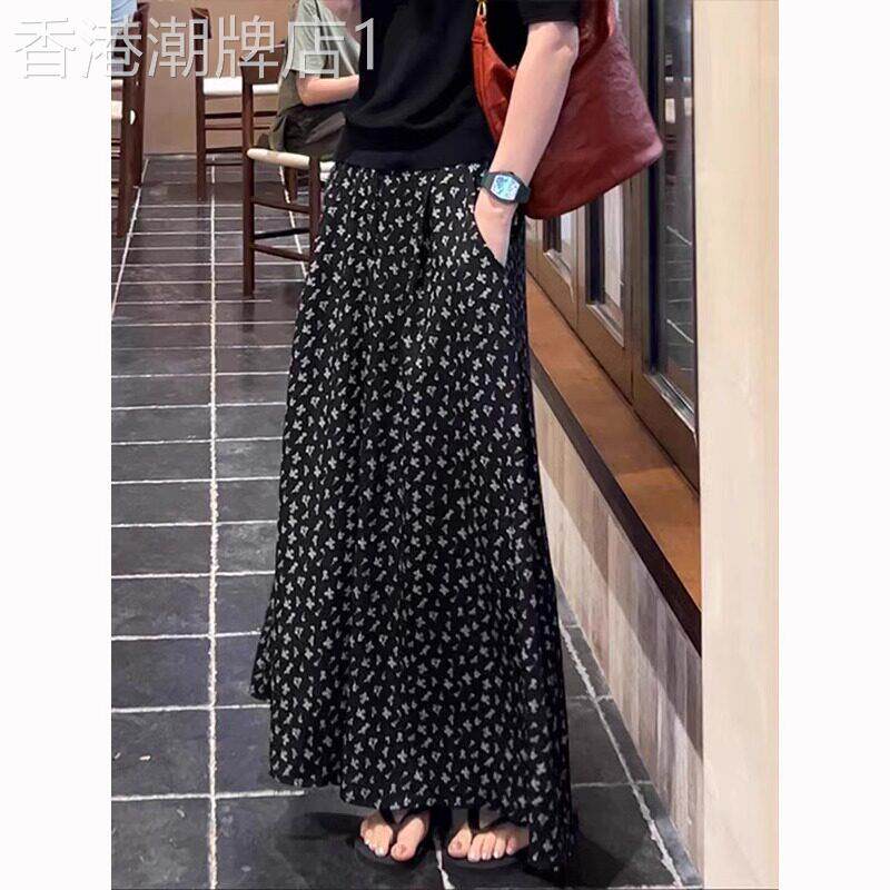 碎花阔腿裤女夏季2026新款高腰垂感半身裙裤宽松显瘦小个子休闲裤