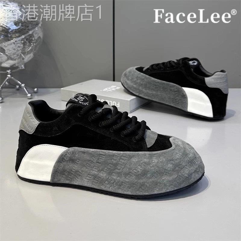 FaceLee日本设计师联名款男鞋潮牌高级感百搭休闲平板鞋鞋带男士