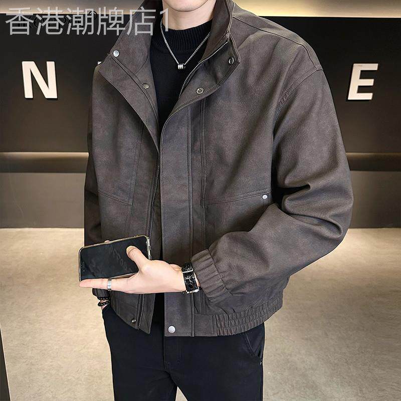 轻奢机车皮夹克男2026年新款秋季立领男装高级感痞帅潮流皮衣外套