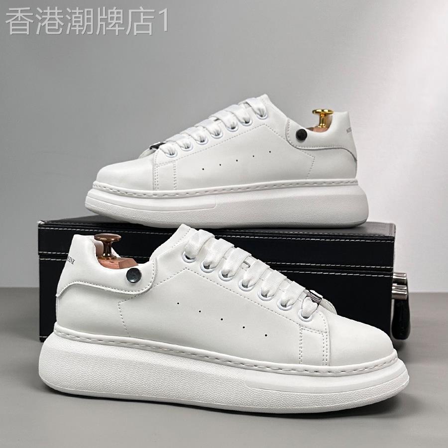 英国&奢品~男款内增高小白鞋透气潮流百搭鞋子男士休闲鞋白色板鞋