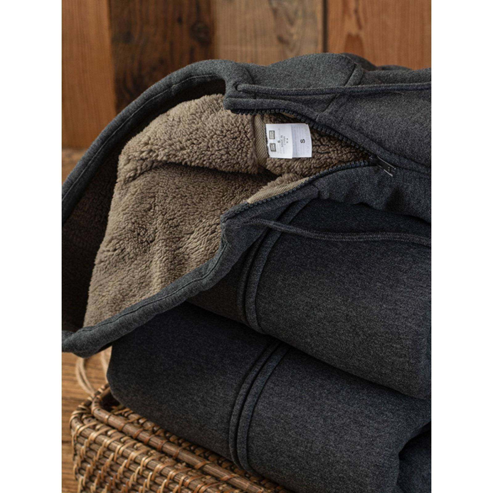 出口挪威！一件过冬！加厚羊羔绒外套男保暖宽松运动连帽开衫卫衣