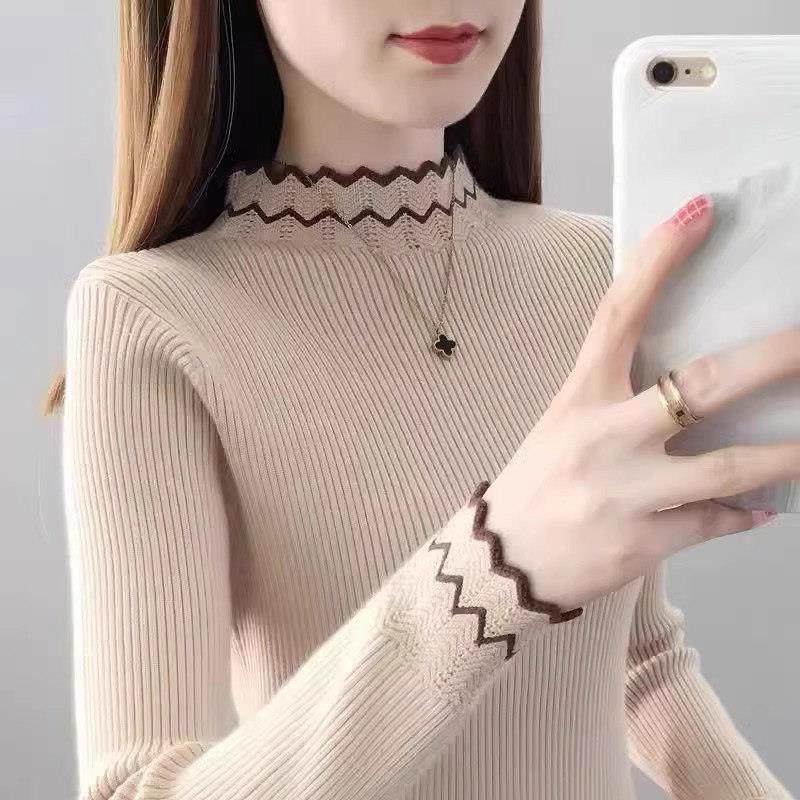 半高领打底衫女内搭可外穿冬2025新款时尚洋气修身毛衣针织衫上衣