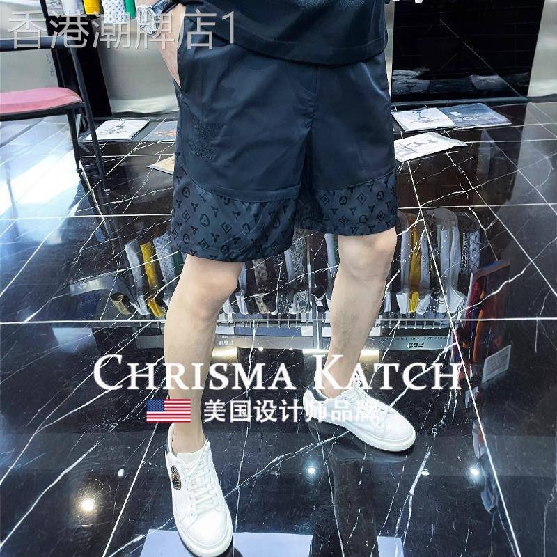 出口美国Chrisma Katch~短裤男夏季新款潮流男士凉感沙滩五分裤