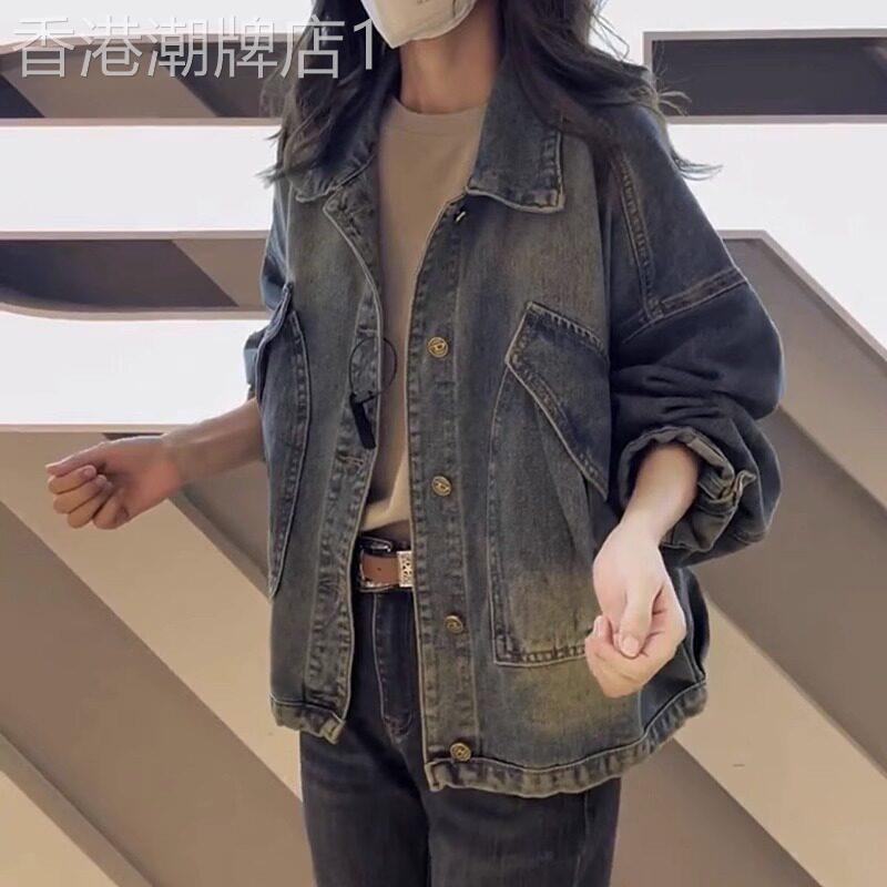 牛仔外套女春秋2025年新款复古通勤大码宽松韩版时尚显瘦夹克上衣