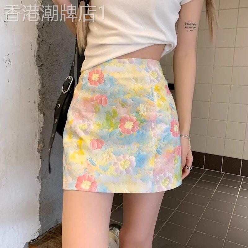 碎花半身裙女春秋薄款2026新款高腰a字大尺码显瘦小个子包臀短裙