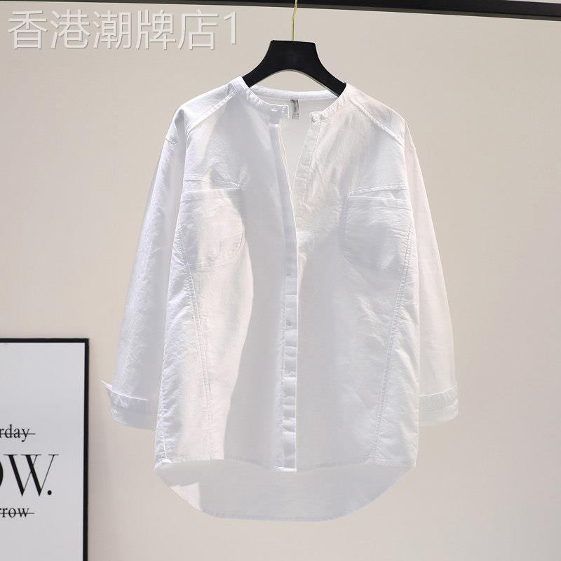白色衬衫女春秋装2025年新款宽松设计感小众女士衬衫长袖休闲上衣