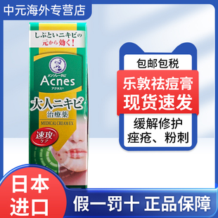 日本Rohto乐敦Acnes速攻祛痘膏痤疮青春痘痘粉刺暗疮软膏16g进口
