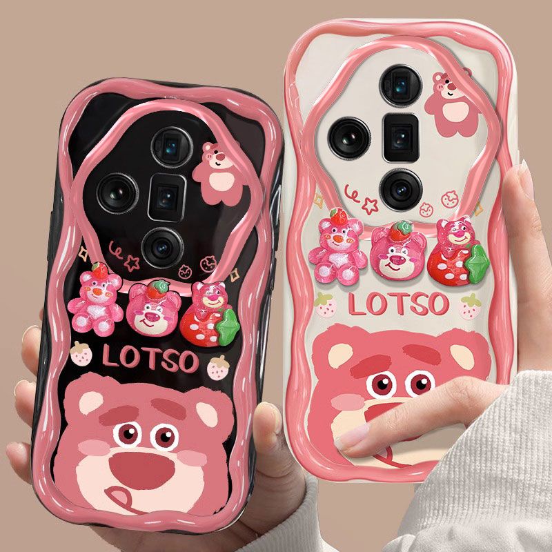 简包爆草熊手同风式卡通手机壳