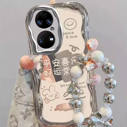 适用华为p50e手机壳电镀abr-al60软硅胶huawei p50保护套全包边防摔abr一al00个性创意p50pro卡通jadal50女款