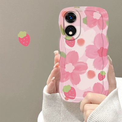 粉色软硅胶手机壳唯美