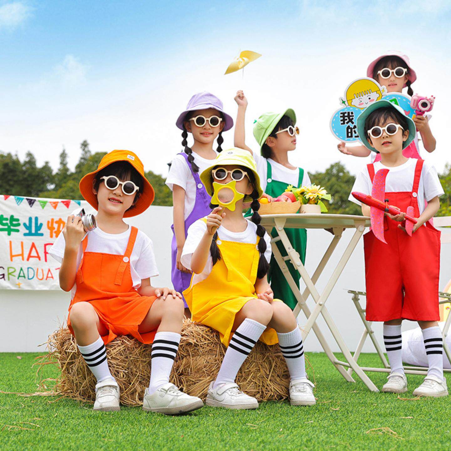 幼儿园合唱表演服儿童啦啦队