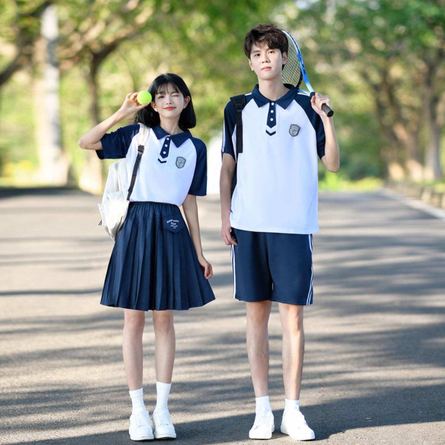 班服初中生运动会短袖英伦学院风
