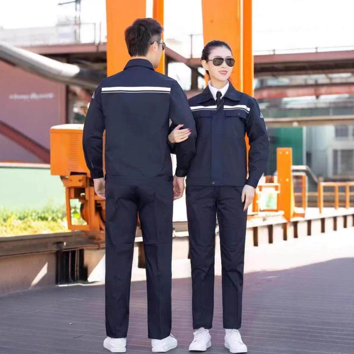 双反防静电春秋工作服套装男女