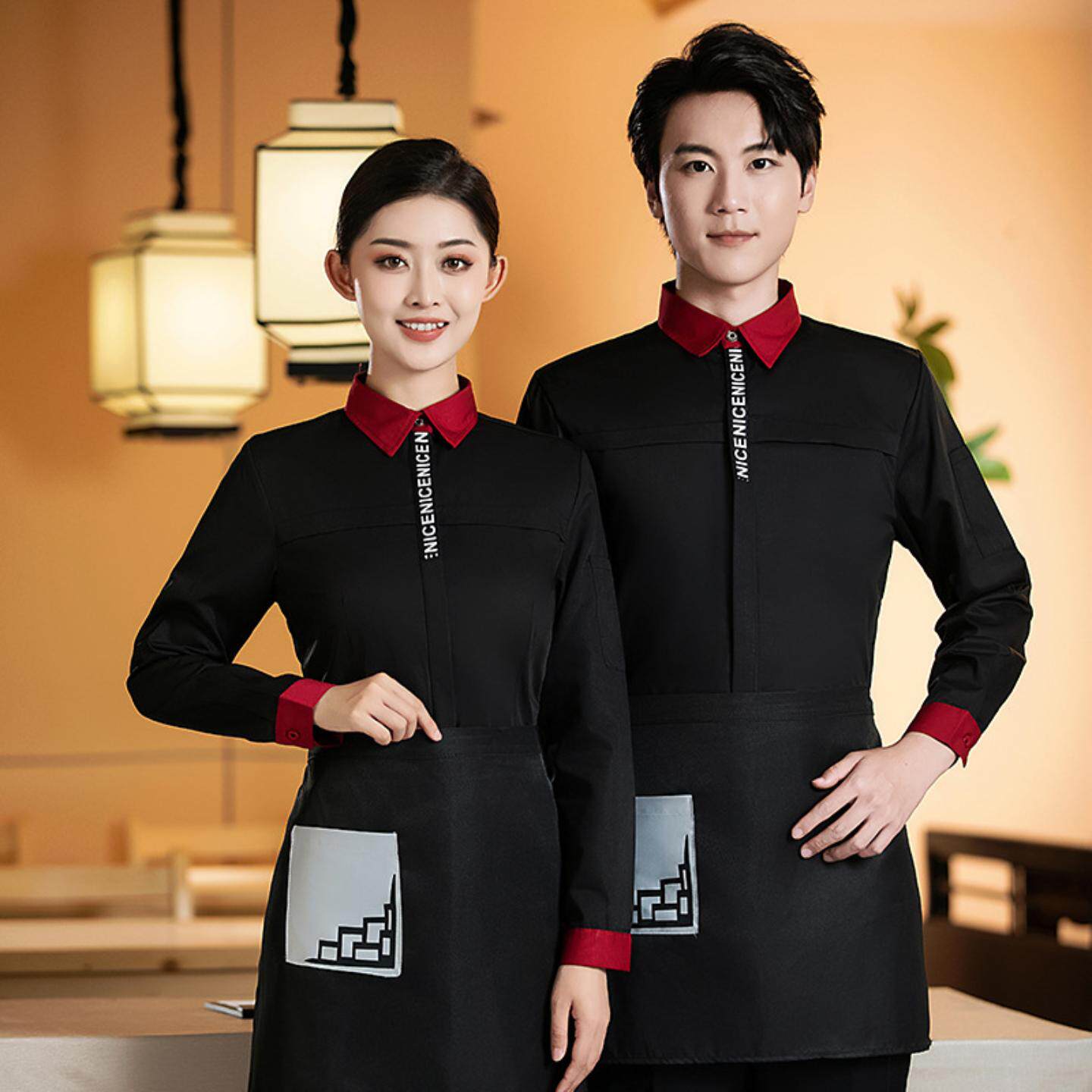 餐饮火锅店服务员工作服女新款
