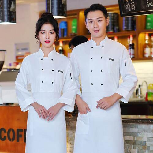 厨师工作服长袖男餐饮秋冬季饭