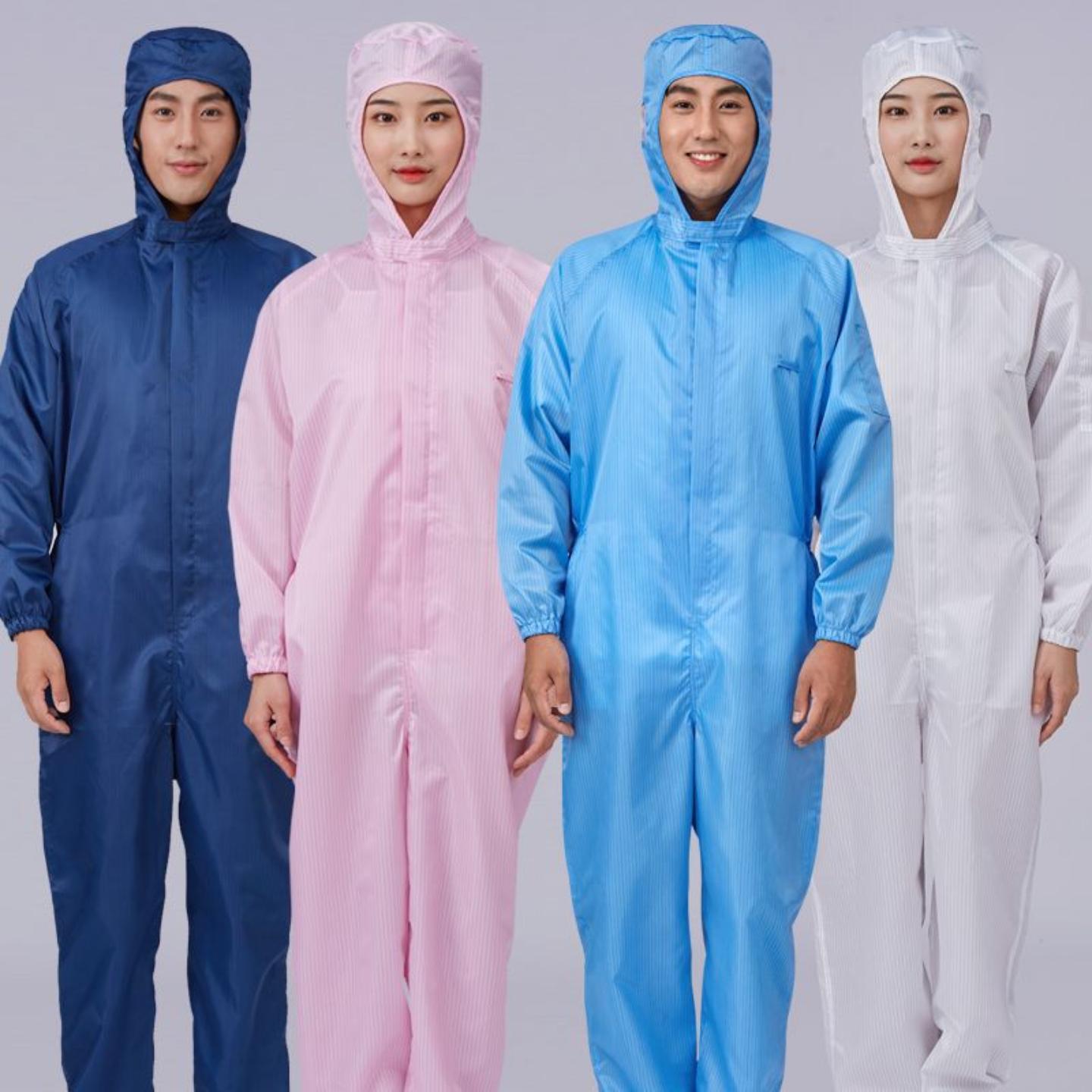 防静电工装喷漆连体服连帽防尘服