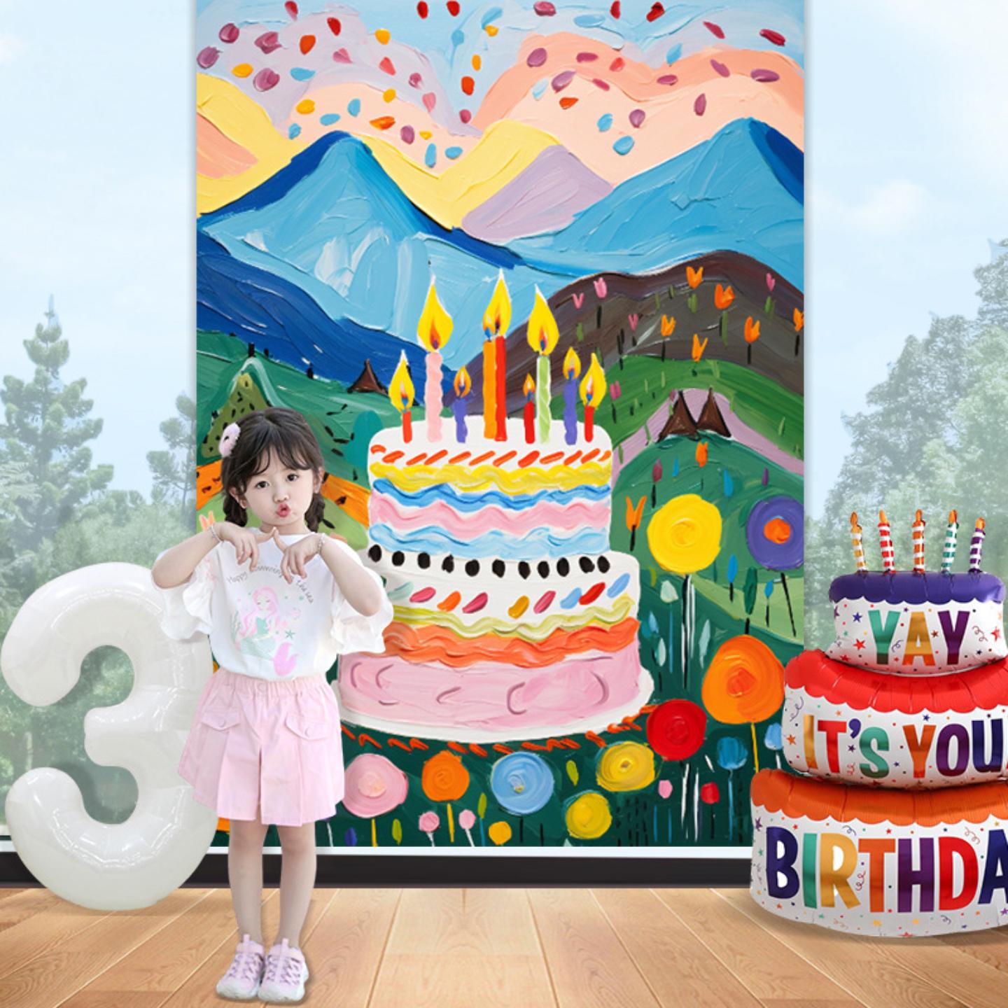 儿童生日场景布置装饰party背景
