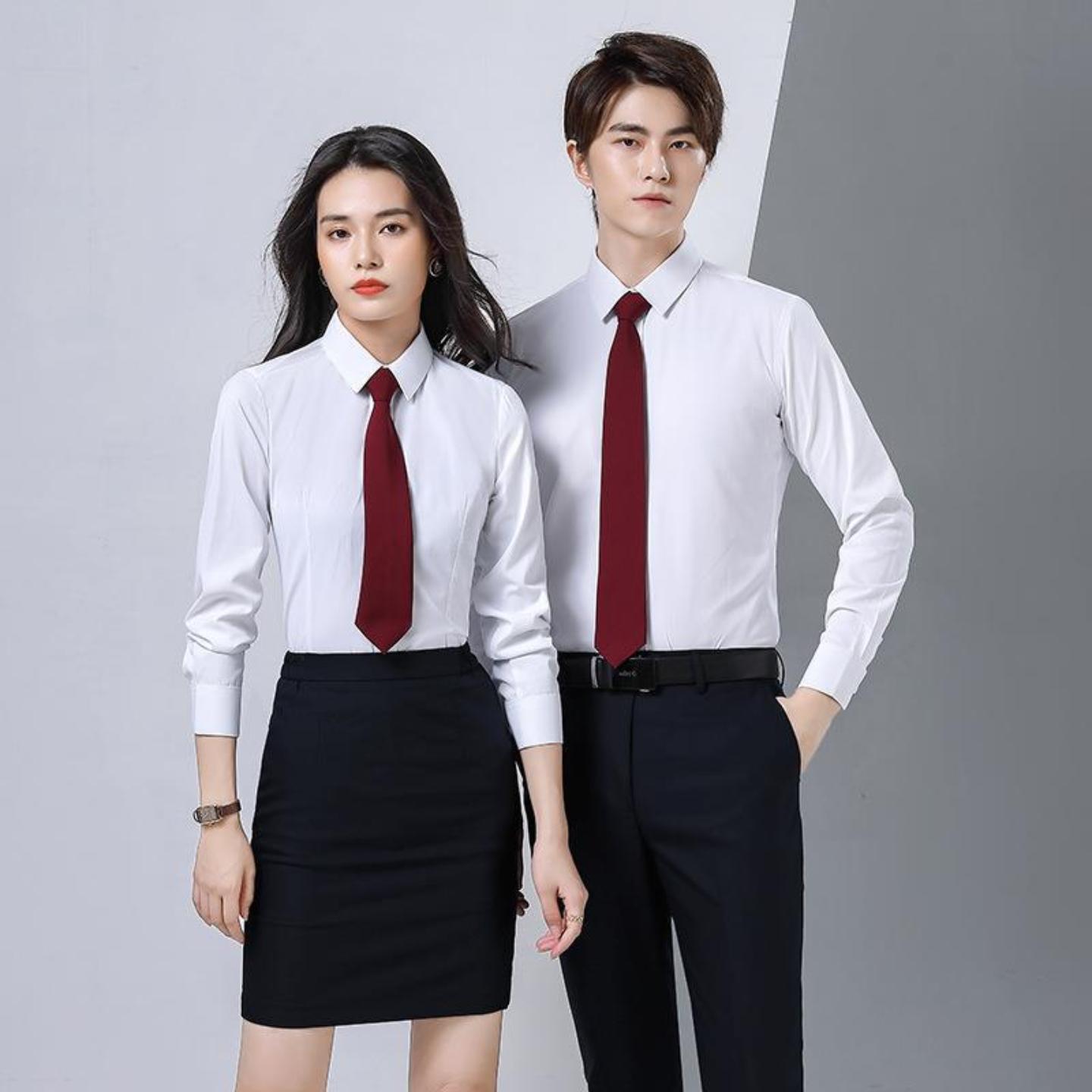 职业装衬衫女上衣秋冬季加绒加厚