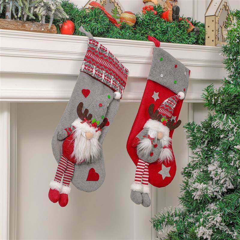 Decorative Items 3D Couple Faceless Doll Fireplace Christmas