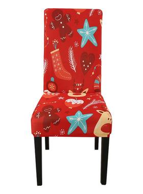 Christmas dining room Decoration Chair fabric cover cushion