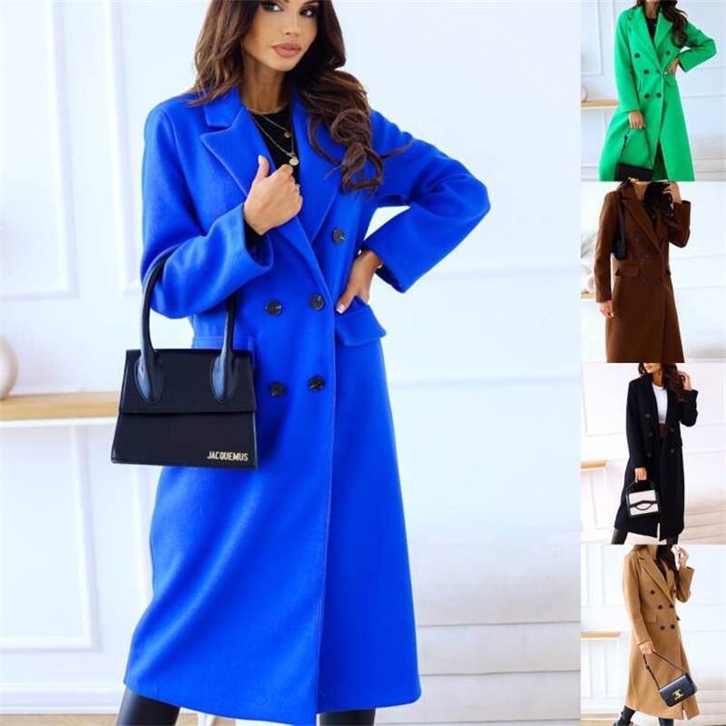 Winter Fashion women jacket ladies Cloth coat 中长款毛呢外套